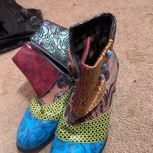 SHEIN Multicolor Patterned Ankle Boots